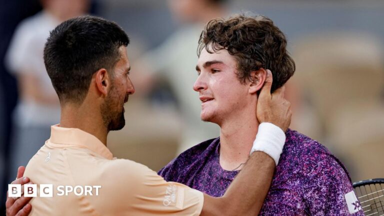 Novak Djokovic: Is French Open defeat clearest sign Father Time is catching up? Novak Djokovic and Joao Fonseca share a warm embrace after their French Open match