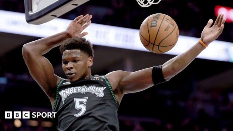 Minnesota Timberwolves deal values NBA franchise at $4.5bn Minnesota Timberwolves guard Anthony Edwards dunks the ball against the San Antonio Spurs