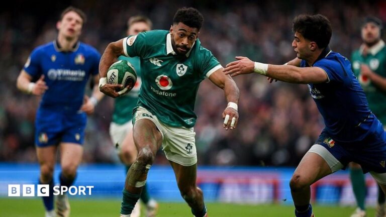 Rob Baloucoune against Italy